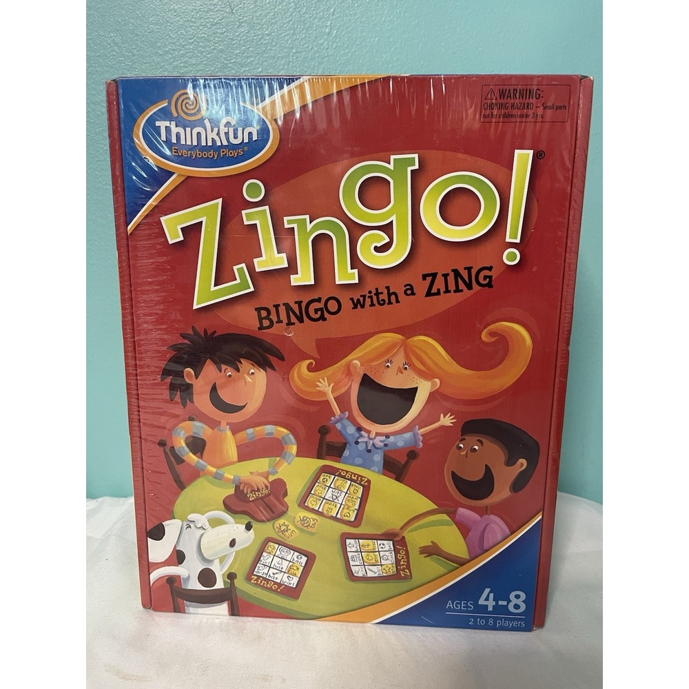 New Zingo Bingo with a Zing Board‎ Game Preschool ThinkFun Factory Sealed